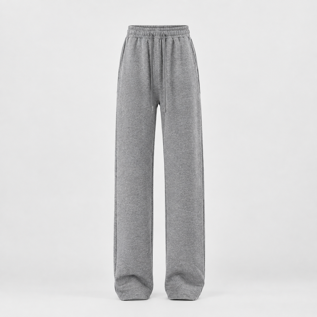 Harper Cotton Drawstring Pants in Gray