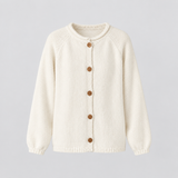 June Button Cardigan in Off White