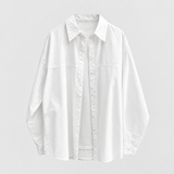Ellis Relaxed Cotton Shirt in White